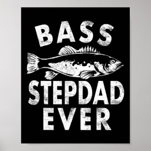 B Stepdad je Fischen Geschenke Step-dad Vatertag Poster