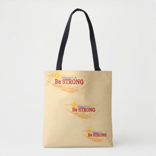 B Strong (Philppians 4:13) Tasche (Vorderseite)
