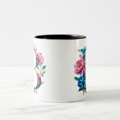 B Tasse für Kaffee - Blumendesign (Mittel)