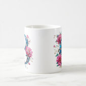 B Tasse für Kaffee - Blumendesign (Mittel)