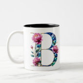 B Tasse für Kaffee - Blumendesign (Links)