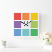 B. Tasten Square Clock Quadratische Wanduhr (Zuhause)