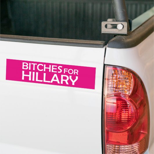 B*tches für Hillary Autoaufkleber (Auf Lkw)