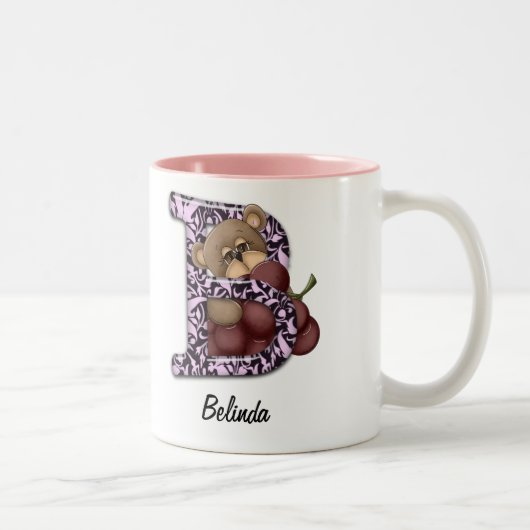 B Teddy Trauben Zweifarbige Tasse (Rechts)