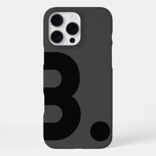 B. - Typografie-Etui iPhone Hülle (Rückseite)