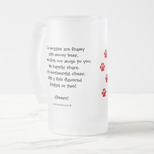 B u. Beifall-Tasse T #35 Mattglas Bierglas (Vorderseite Links)