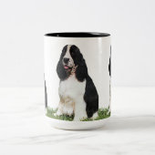 B u. englischer Springer #1 W Zweifarbige Tasse (Mittel)