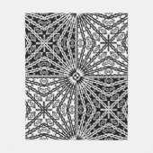 B u. W 4 Quadrat. Spiegel Fleecedecke (Vorderseite)