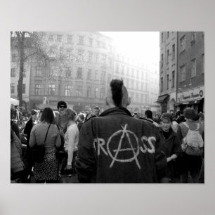 B u. w-Kunst-Fotografie-Berlin-Punk Poster