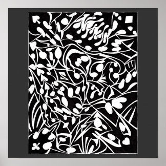 B und W Art Poster
