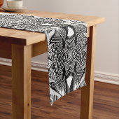 B und W Piste Fashion Inspiriert Muster Kurzer Tischläufer (Beispiel)