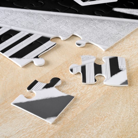 B und W Piste Fashion Inspiriert Muster Puzzle (Seite)