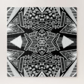 B und W Piste Fashion Inspiriert Muster Puzzle (Horizontal)