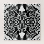 B und W Piste Fashion Inspiriert Muster Puzzle (Vertikal)