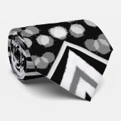 B und W Runway Fashion 2022 Inspiriertes Muster Ne Krawatte (Gerollt)