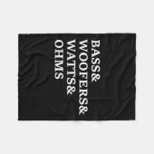 B und Woofers Car Audio Funny T Shirt Fleecedecke (Vorderseite (Horizontal))