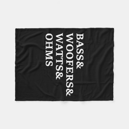 B und Woofers Car Audio Funny T Shirt Fleecedecke (Vorderseite (Horizontal))