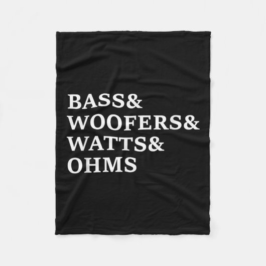 B und Woofers Car Audio Funny T Shirt Fleecedecke (Vorderseite)