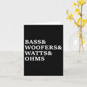 B und Woofers Car Audio Funny T Shirt Karte (Gelbe Blume)