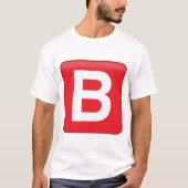 B 🅱️ utton Emoji Premium Design T-Shirt (Vorderseite)