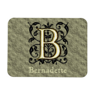 B - Vintages Monogramm (Gold) Magnet