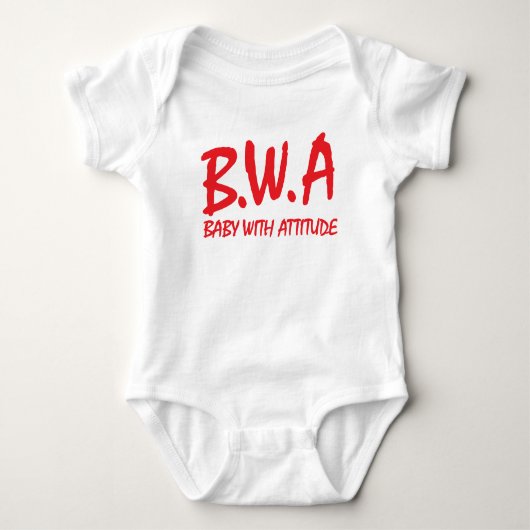 B.W.A. Baby mit Haltungs-T - Shirt-Entwurf Baby Strampler (Vorderseite)