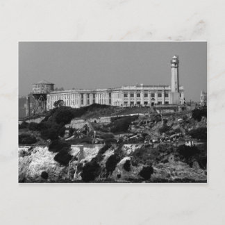 B&W Alcatraz Island Postkarte
