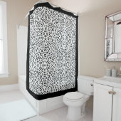 B&W Animal Print Sherpa Blanket Duschvorhang (Beispiel)