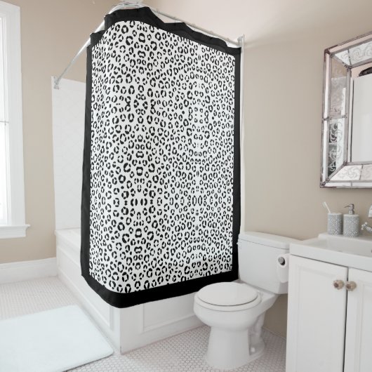 B&W Animal Print Sherpa Blanket Duschvorhang (Beispiel)