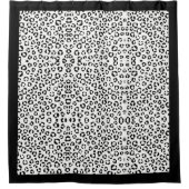 B&W Animal Print Sherpa Blanket Duschvorhang (Vorderseite)