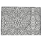 B&W Animal Print Sherpa Blanket Große Geschenktüte (Rückseite)