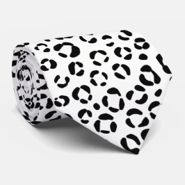 B&W Animal Print Sherpa Blanket Krawatte