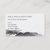 B&W Aquarell-ruhiger GebirgsZen Enso Visitenkarte (Rückseite)