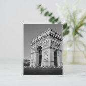 B&W Arc de Triomphe 3 Postkarte (Stehend Vorderseite)