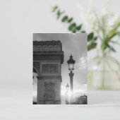 B&W Arc De Triomphe Postkarte (Stehend Vorderseite)