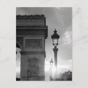 B&W Arc De Triomphe Postkarte
