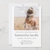 B&W Arch Moderne Graduierungspartei für Minimalist Einladung (Rückseite)