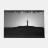 B&W Arizona Sahuaro Wüste Südwestwesten Fußmatte (Vorderseite)