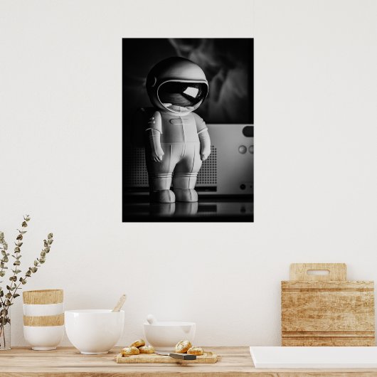 B&W Astro Buddy Poster (Küche)