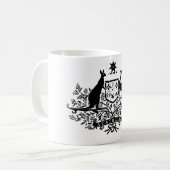 B/W Australien Wappen Kaffeetasse (Vorderseite Links)