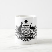 B/W Australien Wappen Kaffeetasse (Mittel)