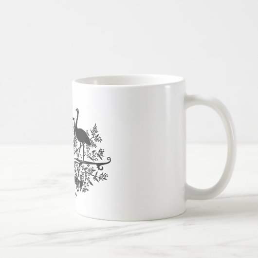 B/W Australien Wappen Kaffeetasse (Rechts)