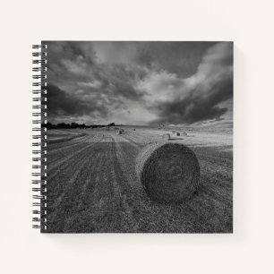 B&W Barley Field Notizblock