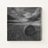 B&W Barley Field Notizblock (Rückseite)