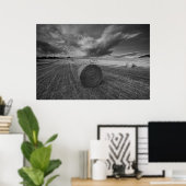 B&W Barley Field Poster (Heimbüro)