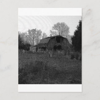 B&W Barn Postkarte