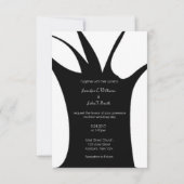 B&W Baum-Hochzeits-Einladungen Einladung (Rückseite)