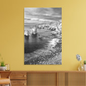 B&W Beach Coast, Kalifornien Leinwanddruck (Insitu (Wohnzimmer))
