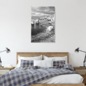 B&W Beach Coast, Kalifornien Leinwanddruck (Insitu (Schlafzimmer))