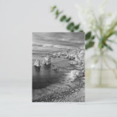 B&W Beach Coast, Kalifornien Postkarte (Stehend Vorderseite)